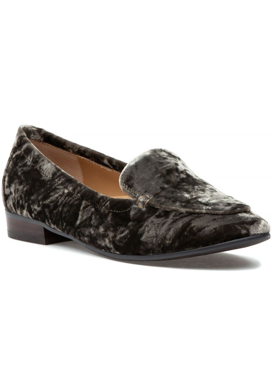 Women Jildor Flats | Erin Loafer Taupe Velvet
