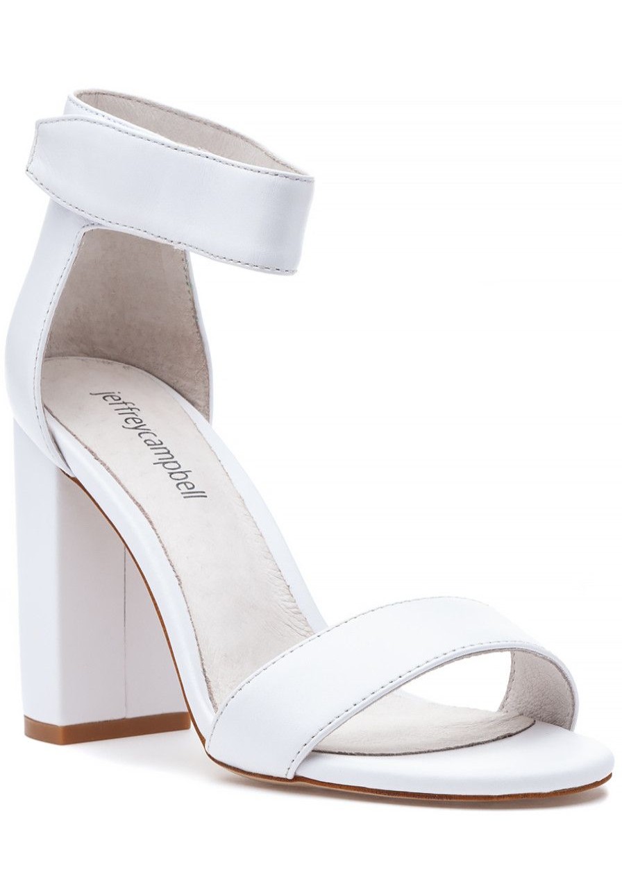 Women Jeffrey Campbell Sandals | Lindsay Sandal White Leather