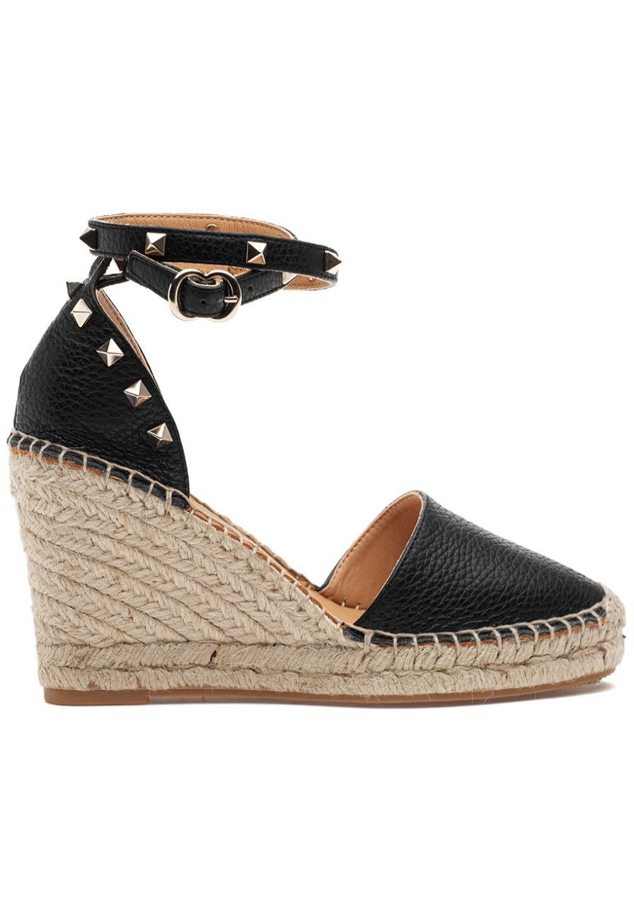 Women 275 Central Espadrilles | Michael Espadrille Wedge Black Leather
