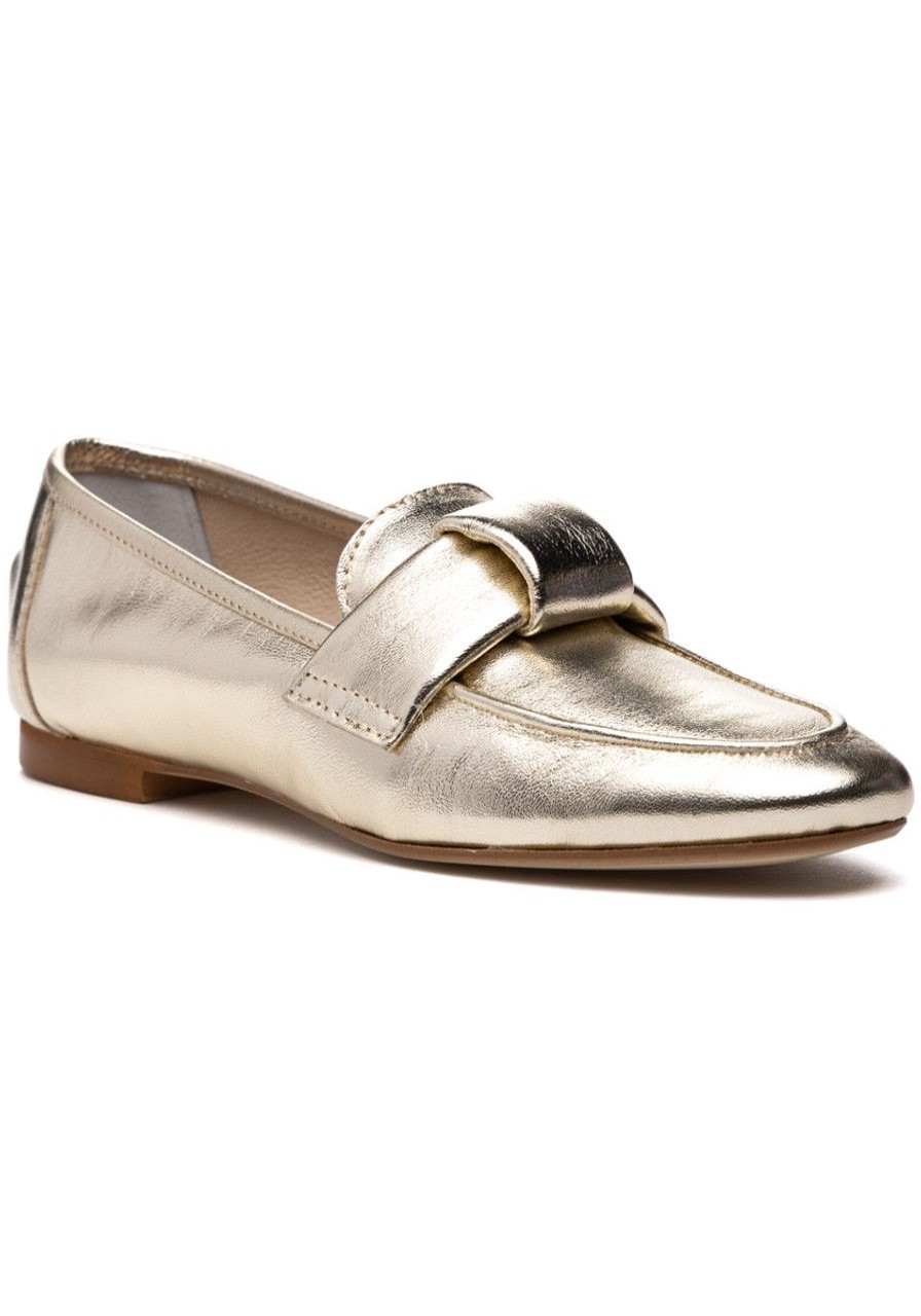Women 275 Central Flats | Leonard Loafer Platino Leather