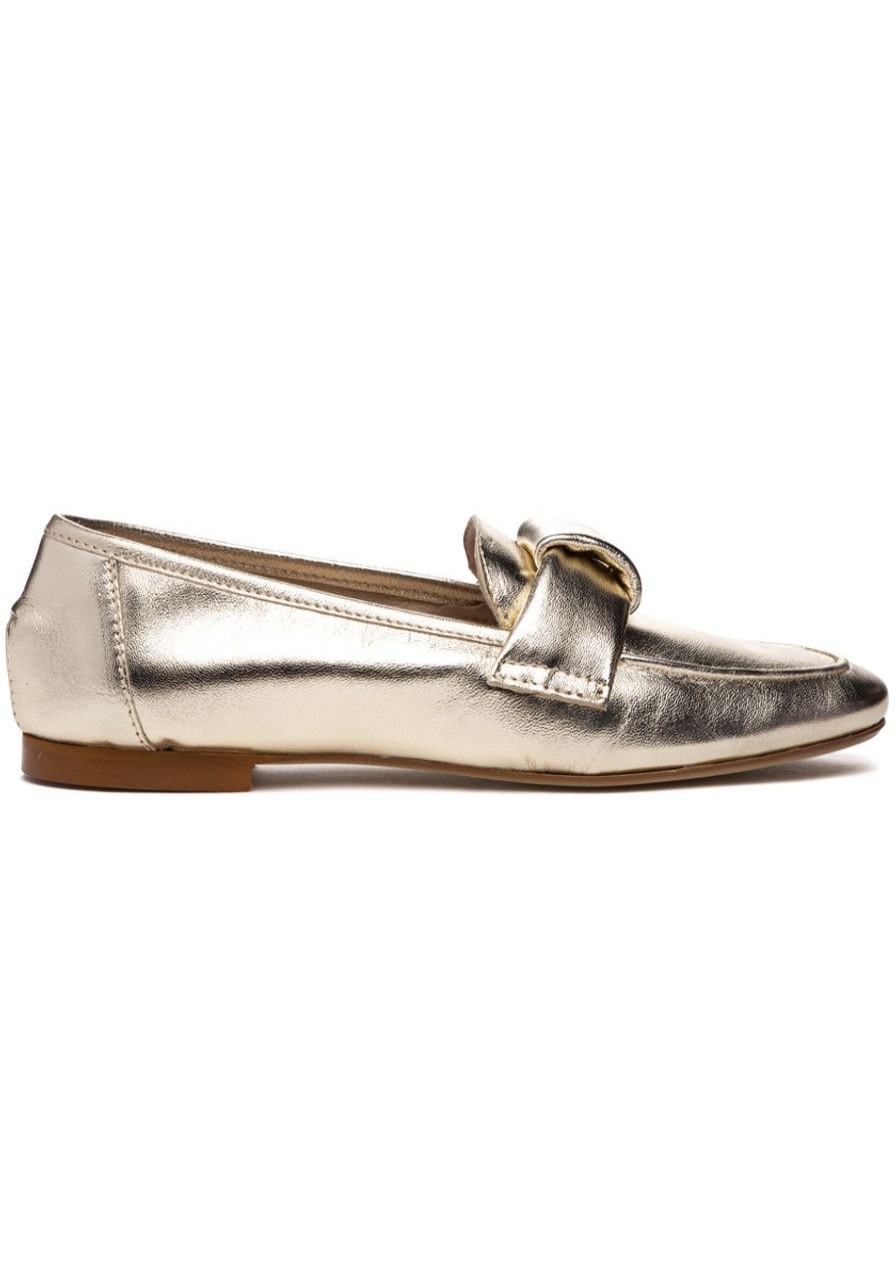 Women 275 Central Flats | Leonard Loafer Platino Leather