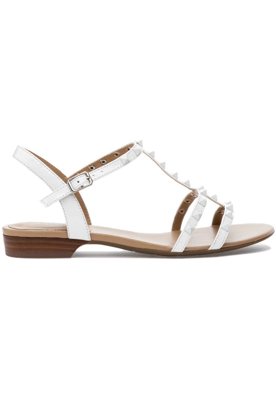 Women Jildor Sandals | Barzal Sandal White Patent Leather