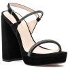 Women Pelle Moda Sandals | Olina 2 Sandal Black Satin/Suede