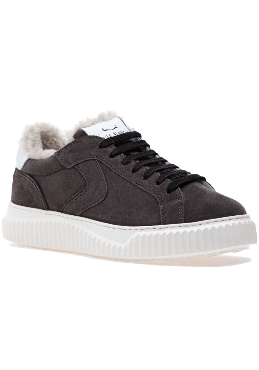 Women Voile Blanche Sneakers | Lipari Fur Sneaker Grey Suede