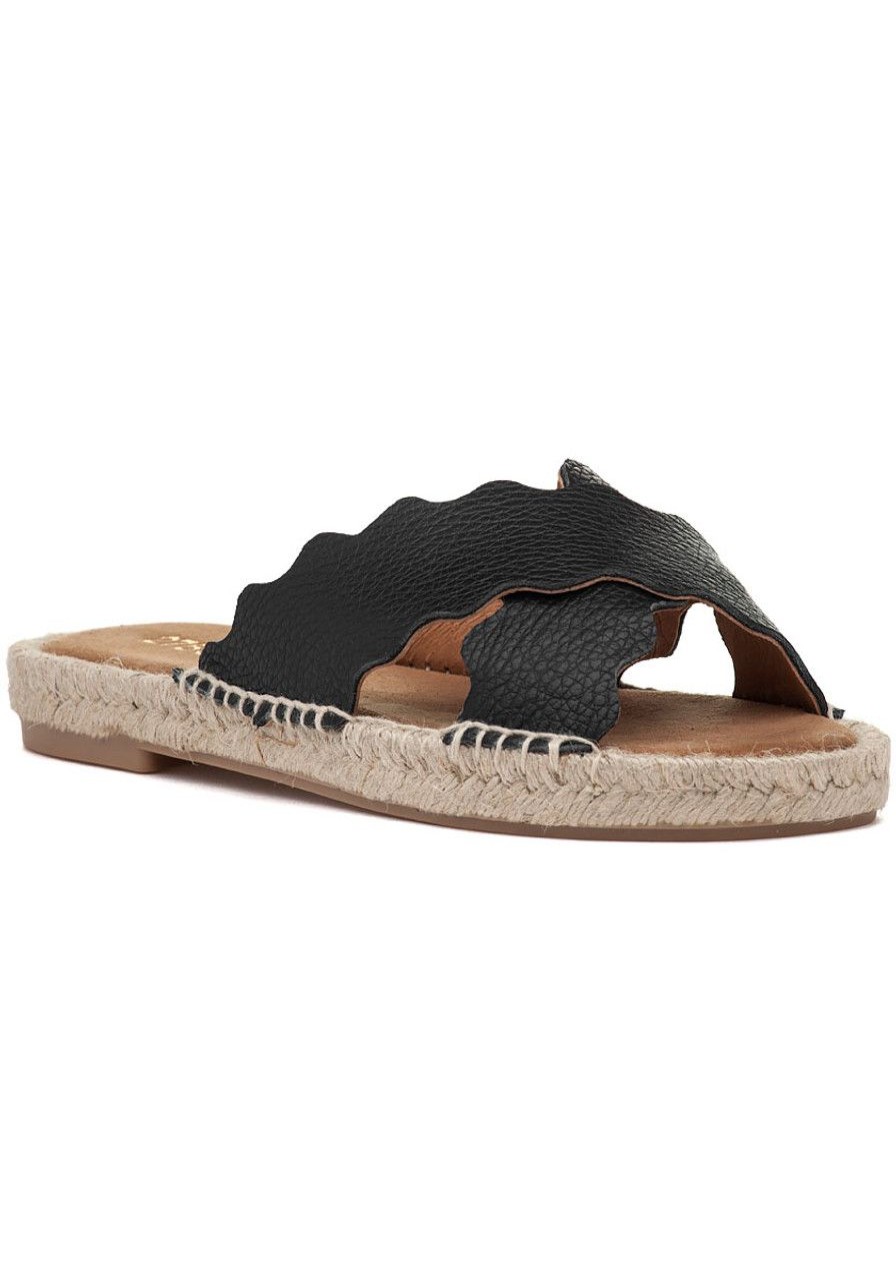 Women 275 Central Sandals | Mito-B Espadrille Sandal Black Leather