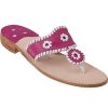 Women Jack Rogers Sandals | Navajo Thong Sandal White/Fushia Leather