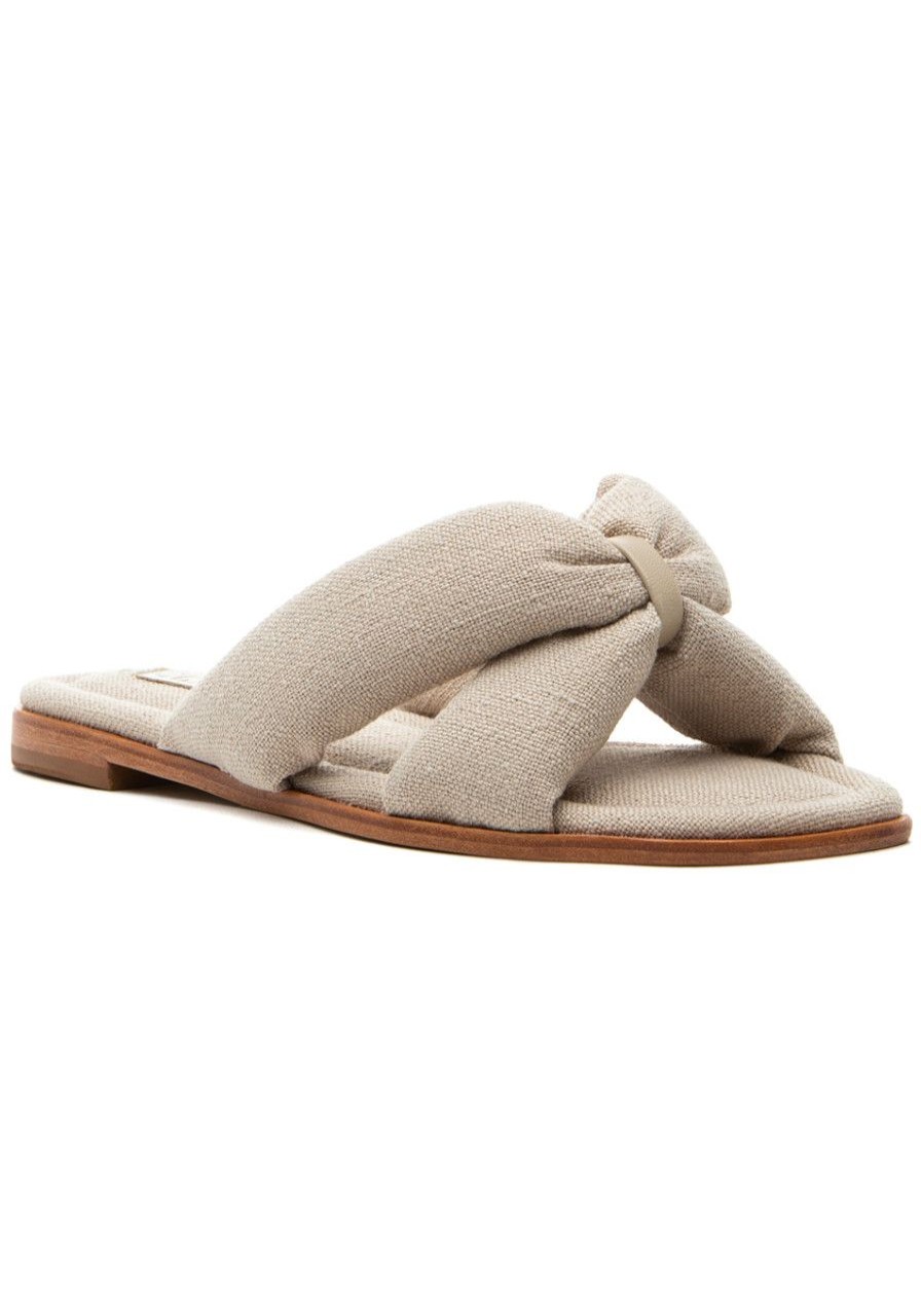 Women Schutz Sandals | Fairy Sandal Oyster Linen