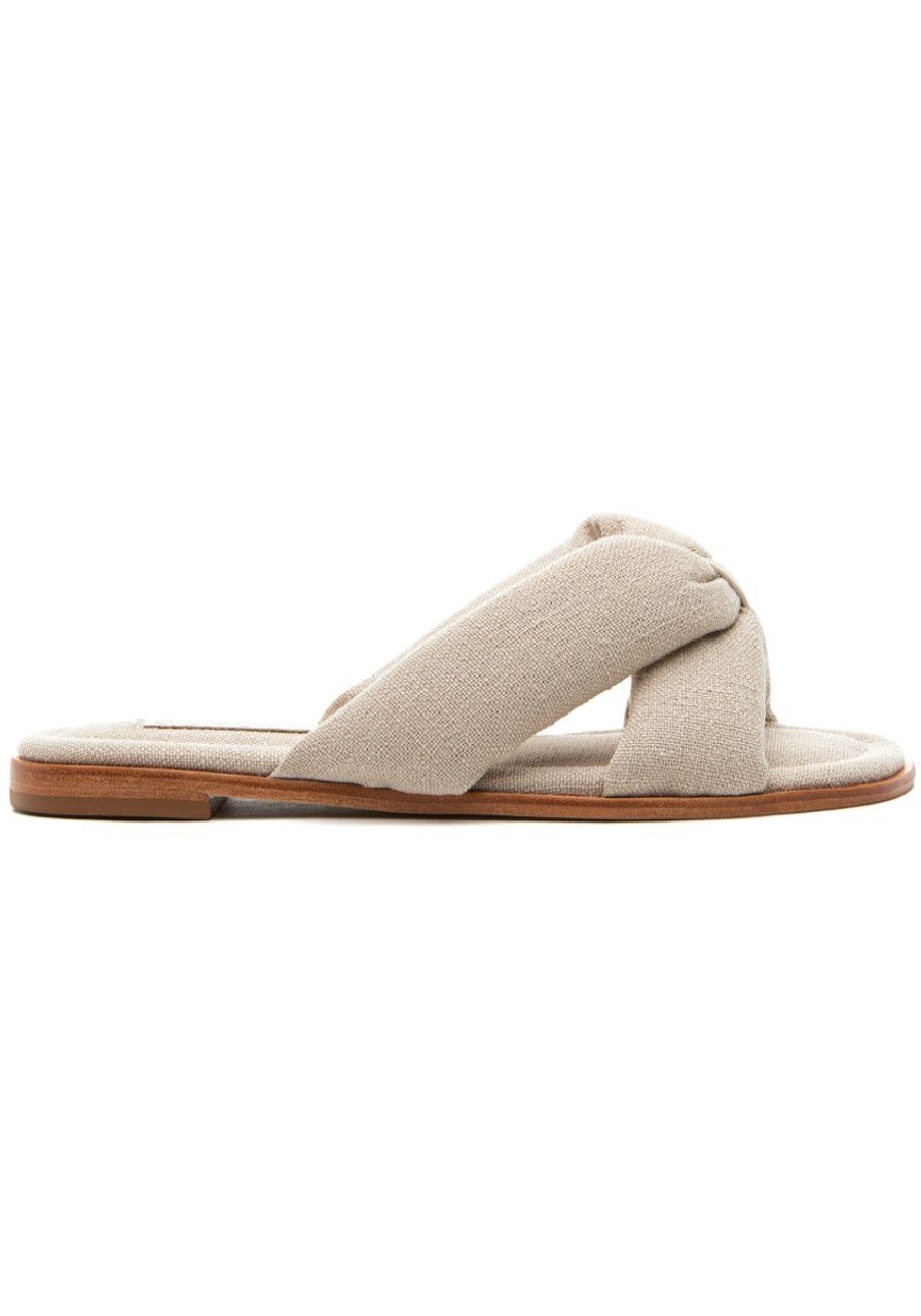 Women Schutz Sandals | Fairy Sandal Oyster Linen