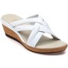 Women Onex for Jildor Sandals | Camy White Leather Wedge
