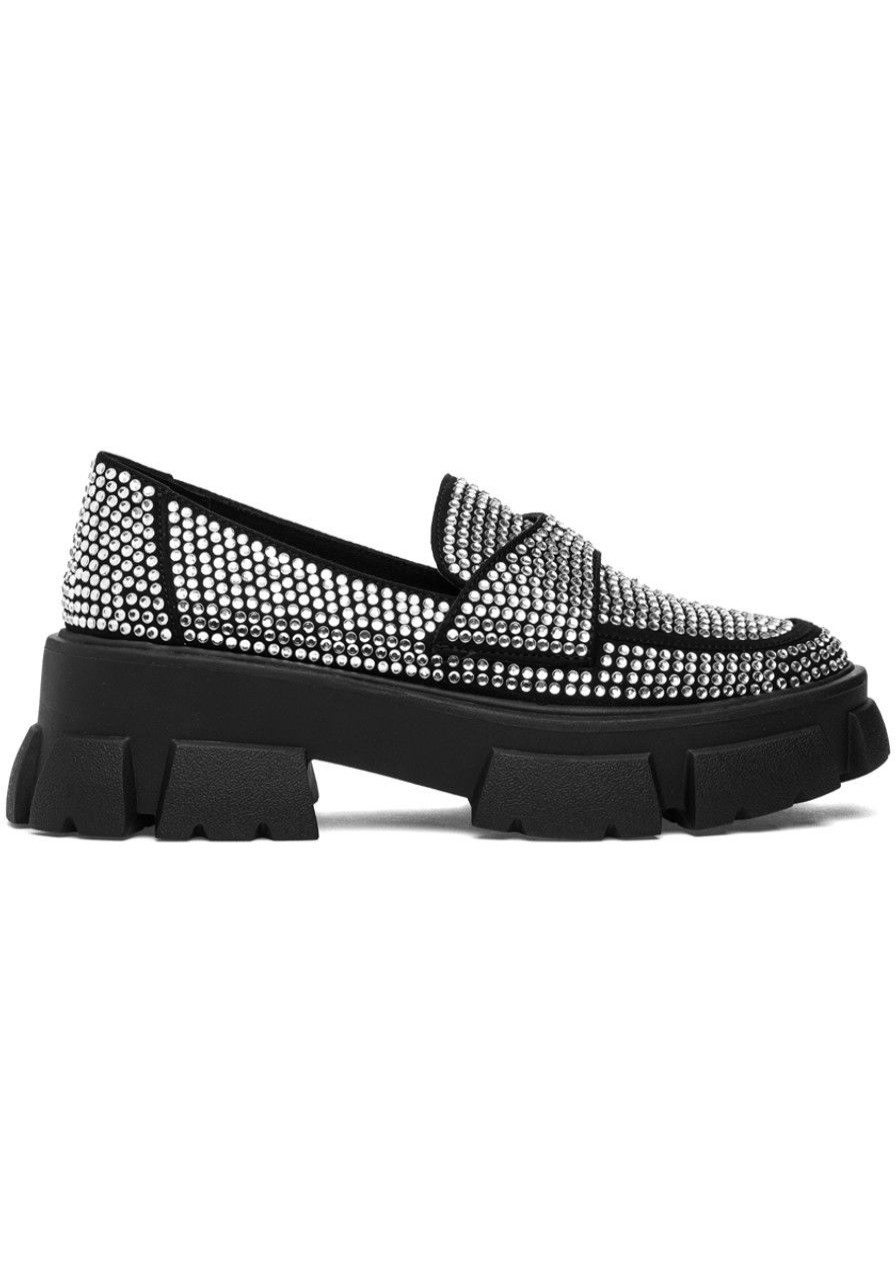 Women Steve Madden Loafers & Oxfords | Trifecta-R Loafer Rhinestones