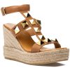 Women 275 Central Sandals | Meloni Espadrille Wedge Cuoio Leather
