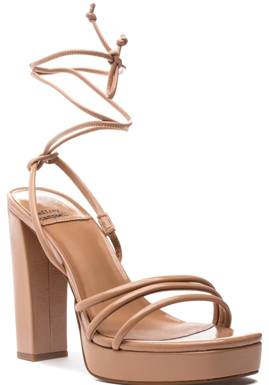 Women Jeffrey Campbell Pumps | Presecco Sandal Nude Patent