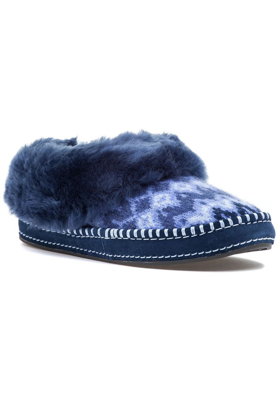 Women UGG® Slippers | Wrin Icelandic Navy Fabric Slipper