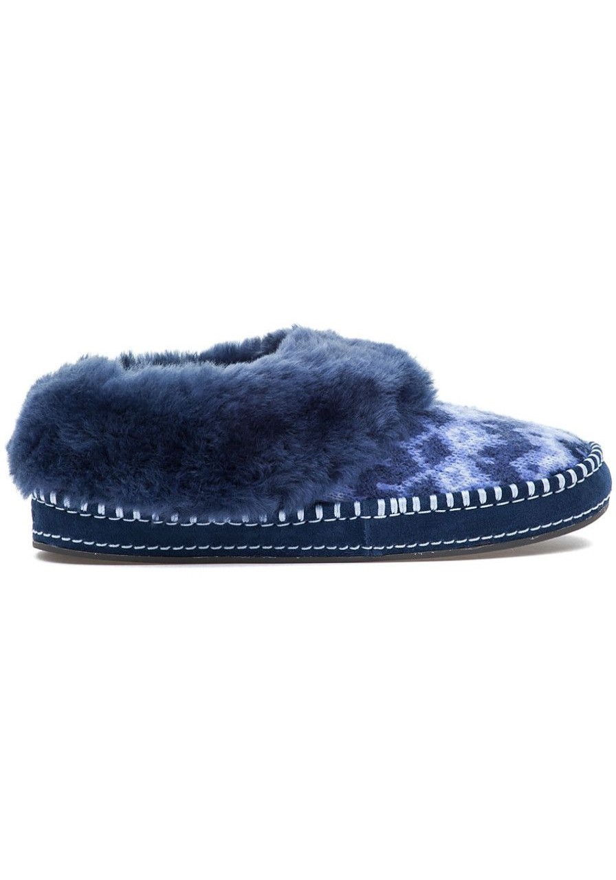 Women UGG® Slippers | Wrin Icelandic Navy Fabric Slipper