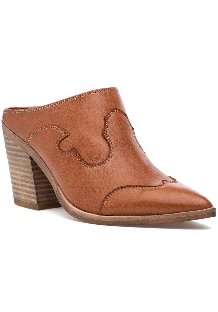 Women Silent D Mules & Clogs | Mopat Mule Tan Leather