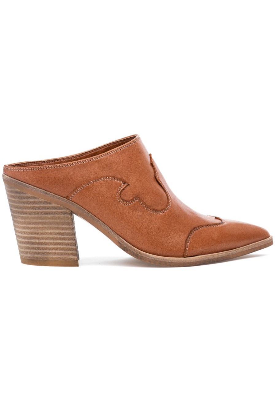 Women Silent D Mules & Clogs | Mopat Mule Tan Leather