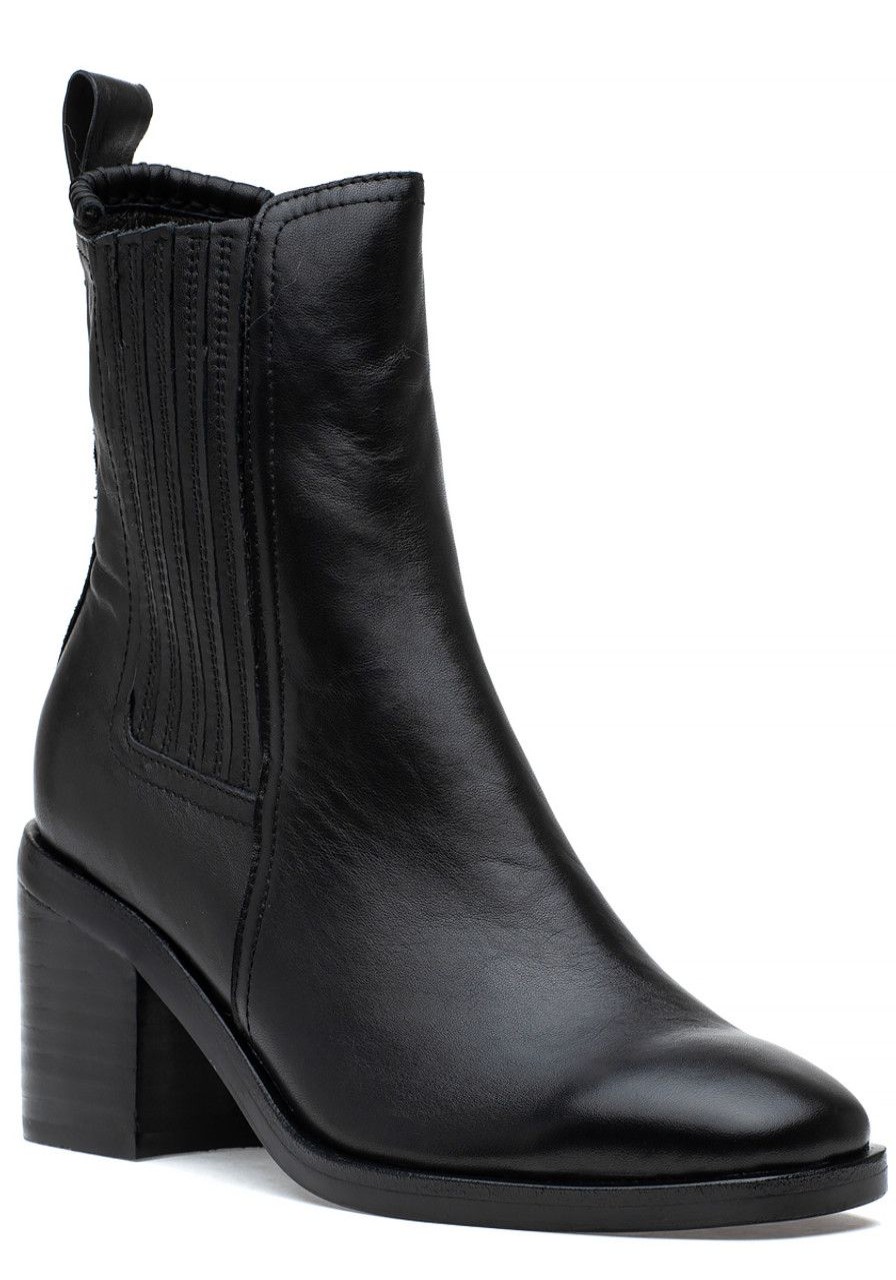 Women Silent D Boots | Naydo Boot Black Leather