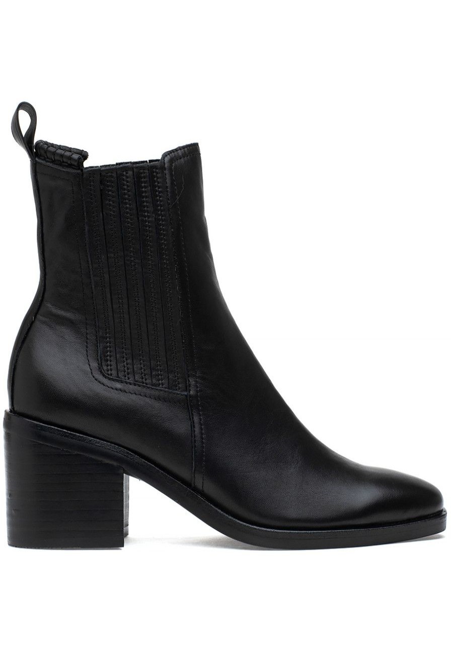 Women Silent D Boots | Naydo Boot Black Leather