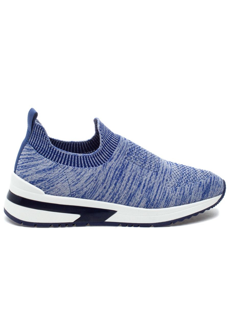 Women Urban Sport Sneakers | Golic Sneaker Blue 2-Tone Knit