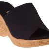 Women Onex for Jildor Sandals | Christina Wedge Sandal Black Fabric