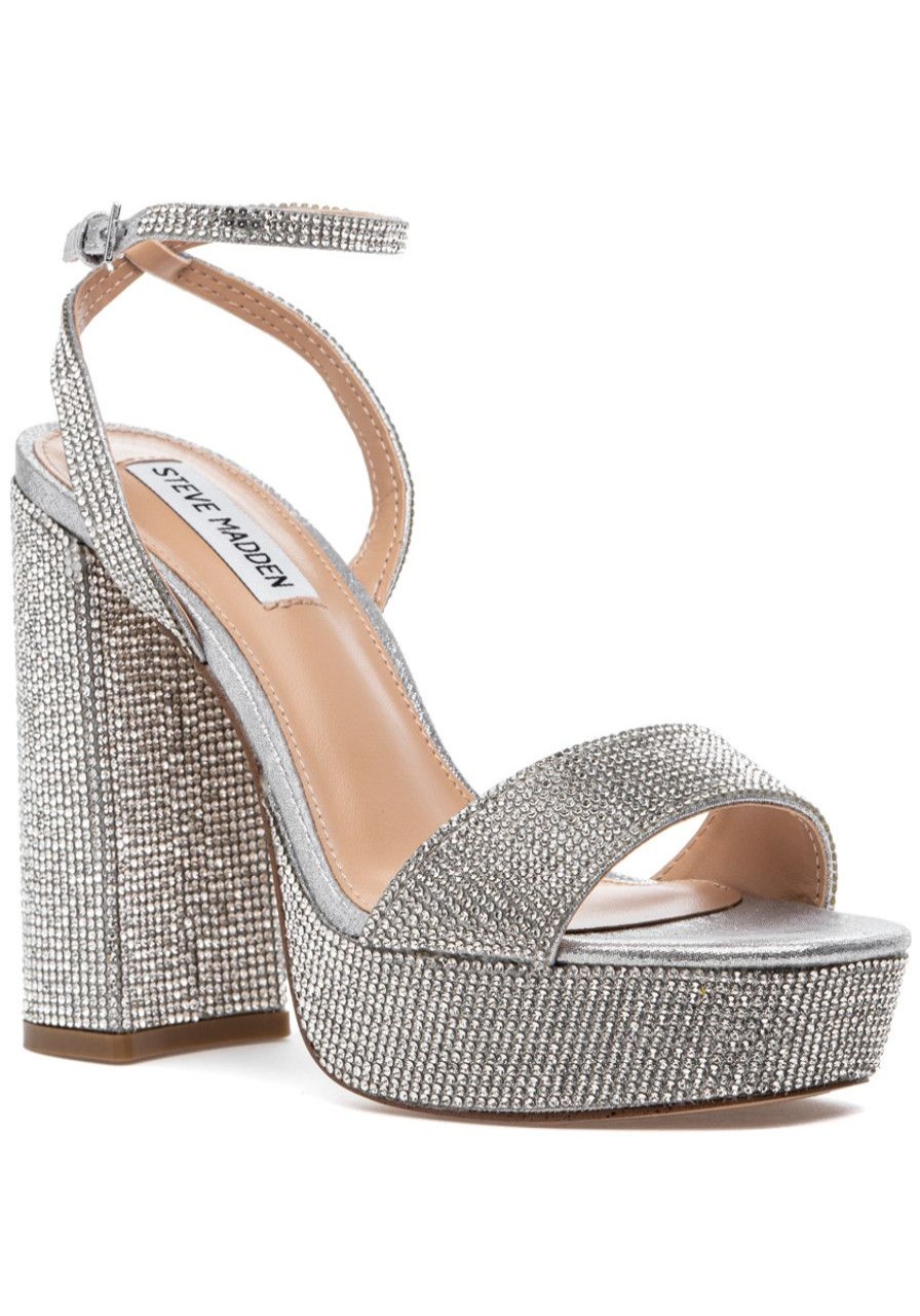 Women Steve Madden Pumps | Lessa Sandal Rhinestones