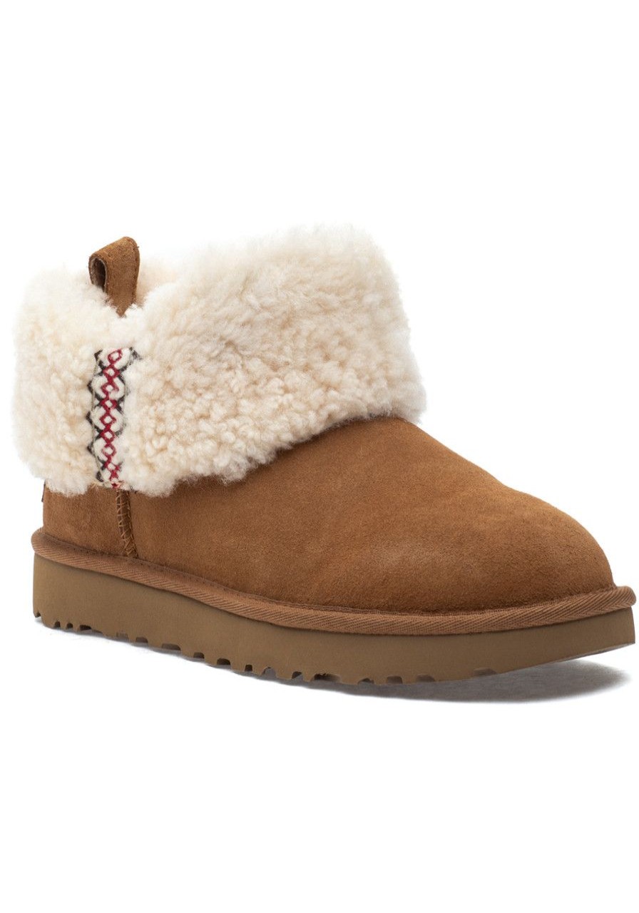 Women UGG® Boots | Ultra Mini Uggbraid Boot Chestnut
