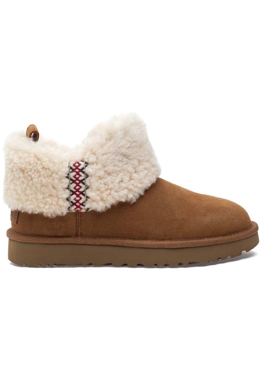 Women UGG® Boots | Ultra Mini Uggbraid Boot Chestnut