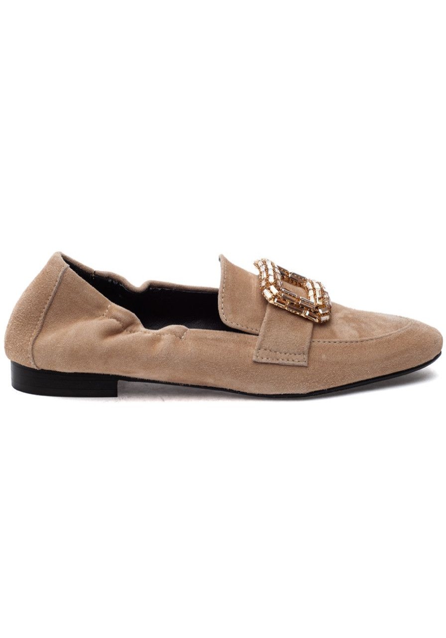 Women 275 Central Flats | Love Loafer Camel Suede