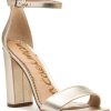 Women Sam Edelman Pumps | Yaro Sandal Gold Leather
