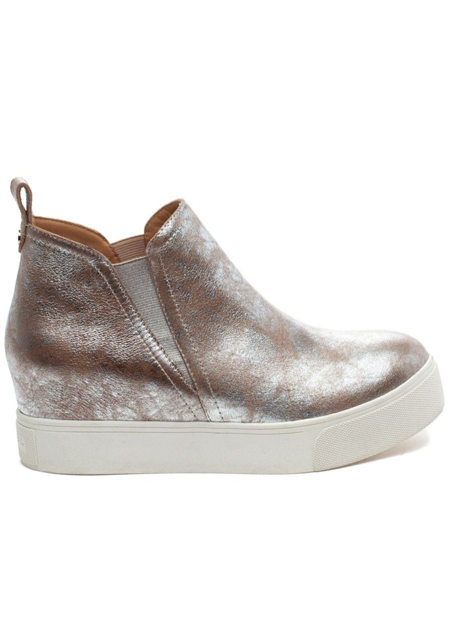 Women J/Slides Boots | Silvie Boot Taupe Gold Metallic Leather
