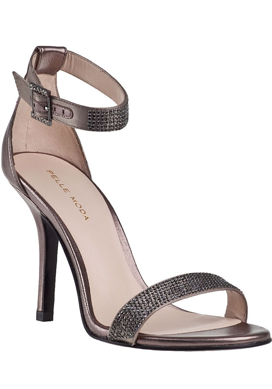 Women Pelle Moda Sandals | Kacey Evening Sandal Pewter Leather