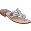 Women Jack Rogers Sandals | Hamptons Thong Sandal Silver Leather