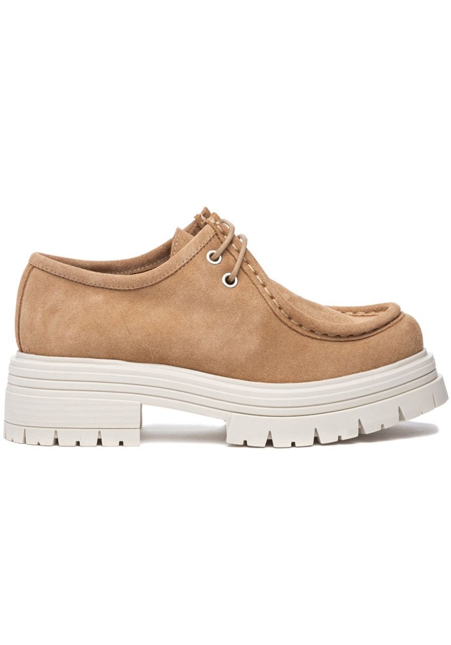 Women 275 Central Loafers & Oxfords | Kelly Lace Up Loafer Sand Suede
