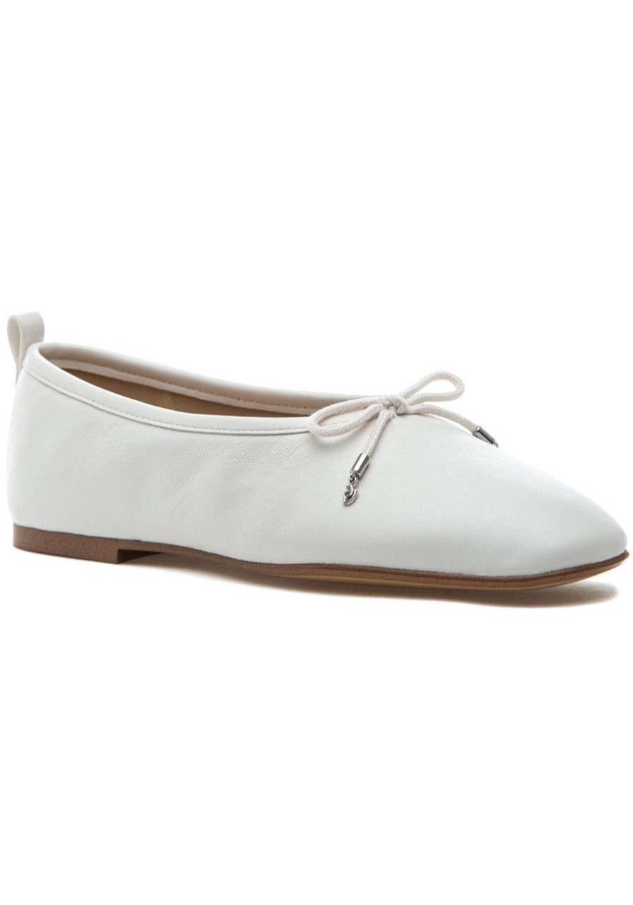Women Sam Edelman Flats | Ari Ballet Flat Bright White Leather