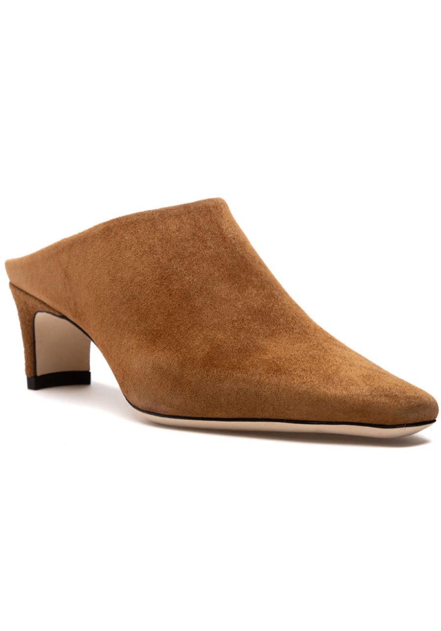 Women Staud Mules & Clogs | Wally Mule Tan Suede