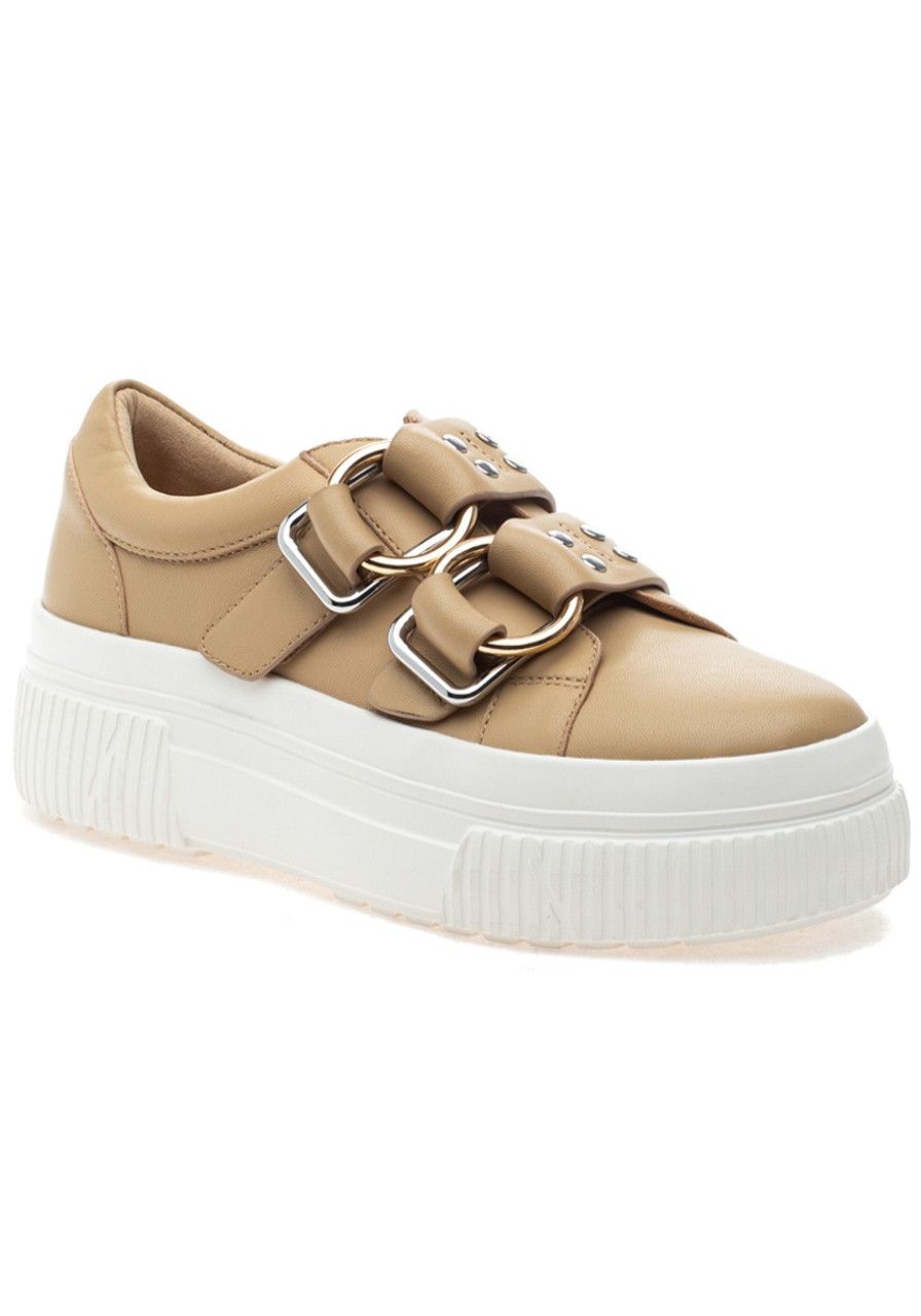 Women J/Slides Sneakers | Waldo Sneaker Nude Leather