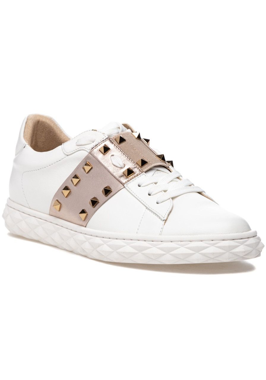 Women Jildor Sneakers | Odile Sneaker White Leather/Gold