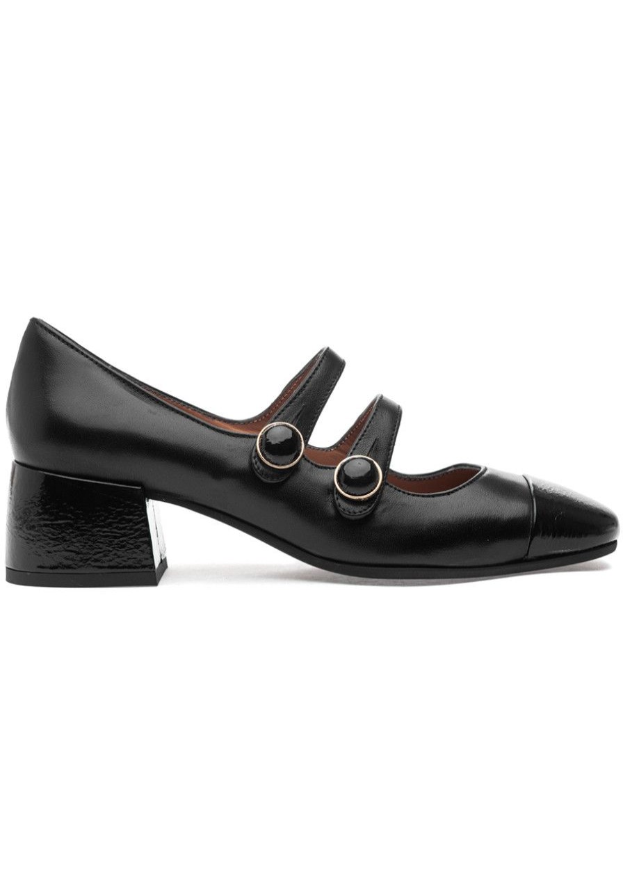 Women 275 Central Pumps | Freida Pump Black Nappa/Patent Leather