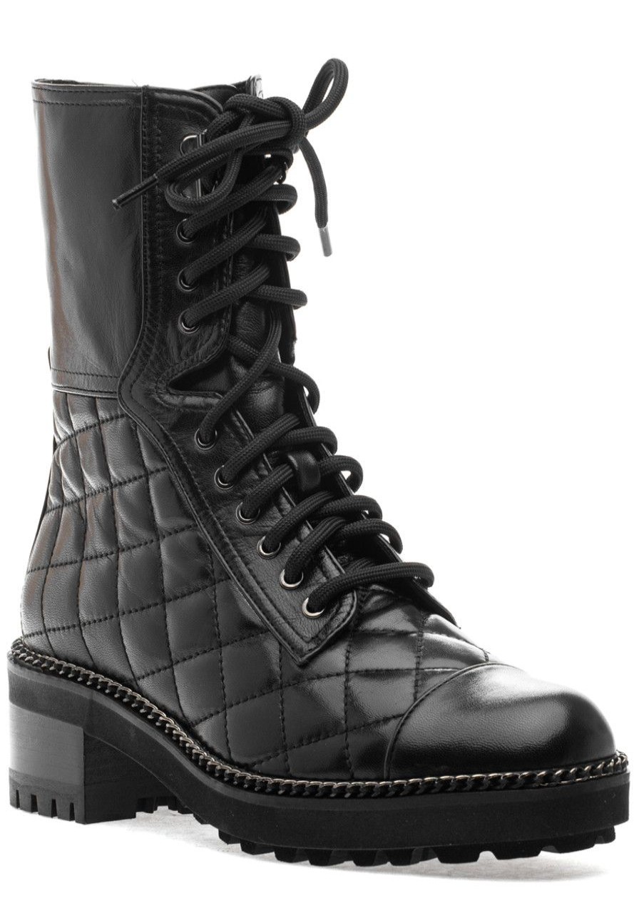 Women 275 Central Boots | Max Boot Black Nappa Leather