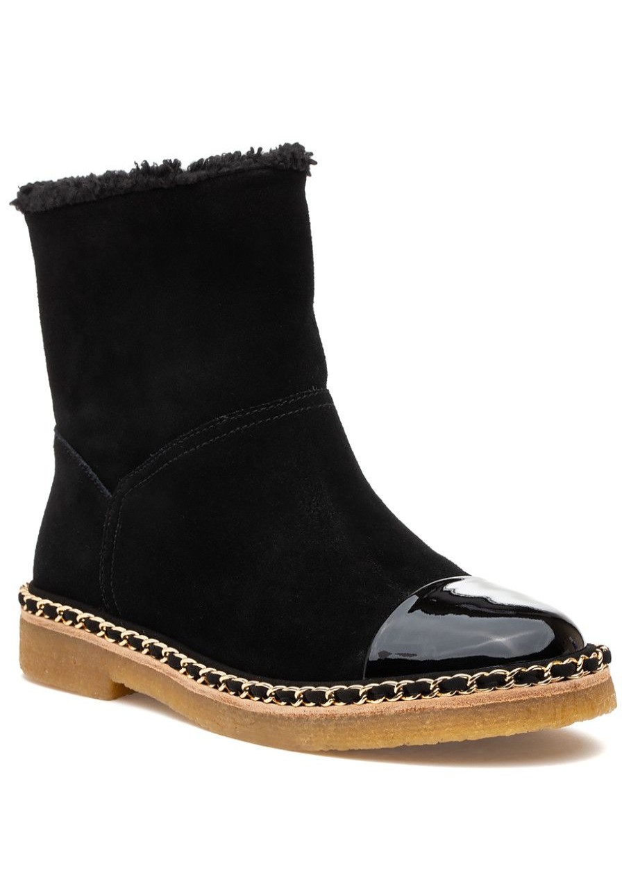 Women Jildor Boots | Karis Boot Black Nival/Black Patent