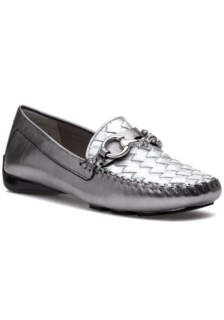 Women Robert Zur Flats | Perlata Loafer Anthracite/Silver
