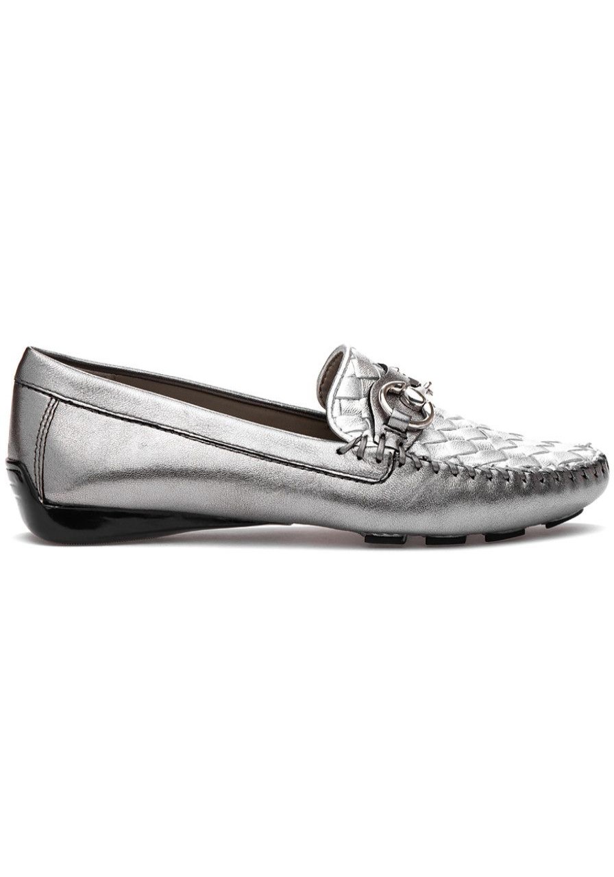 Women Robert Zur Flats | Perlata Loafer Anthracite/Silver