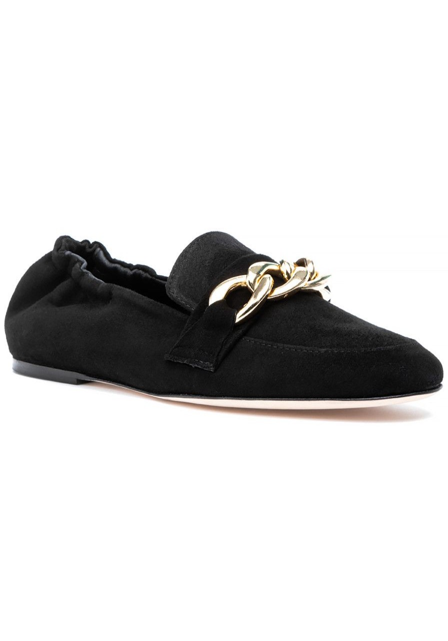 Women 275 Central Flats | Lazer Loafer Black Suede