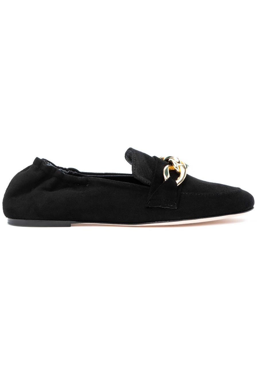 Women 275 Central Flats | Lazer Loafer Black Suede