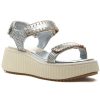Women Dolce Vita Sandals | Debra Sandal Silver Distressed Leather