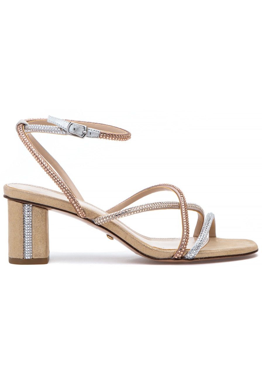 Women Pelle Moda Sandals | Viena 2 Sandal Platinum Gold