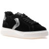 Women Voile Blanche Sneakers | Lipari Fur Sneaker Black Suede