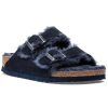 Women Birkenstock Sandals | Arizona Shearling Navy Suede