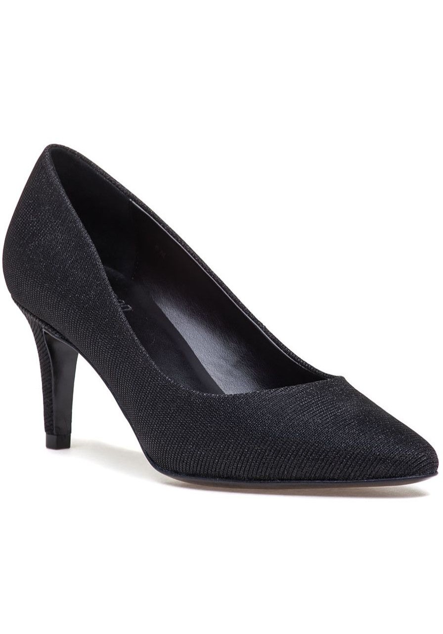 Women Jildor Pumps | Happy Black Glitter Pump