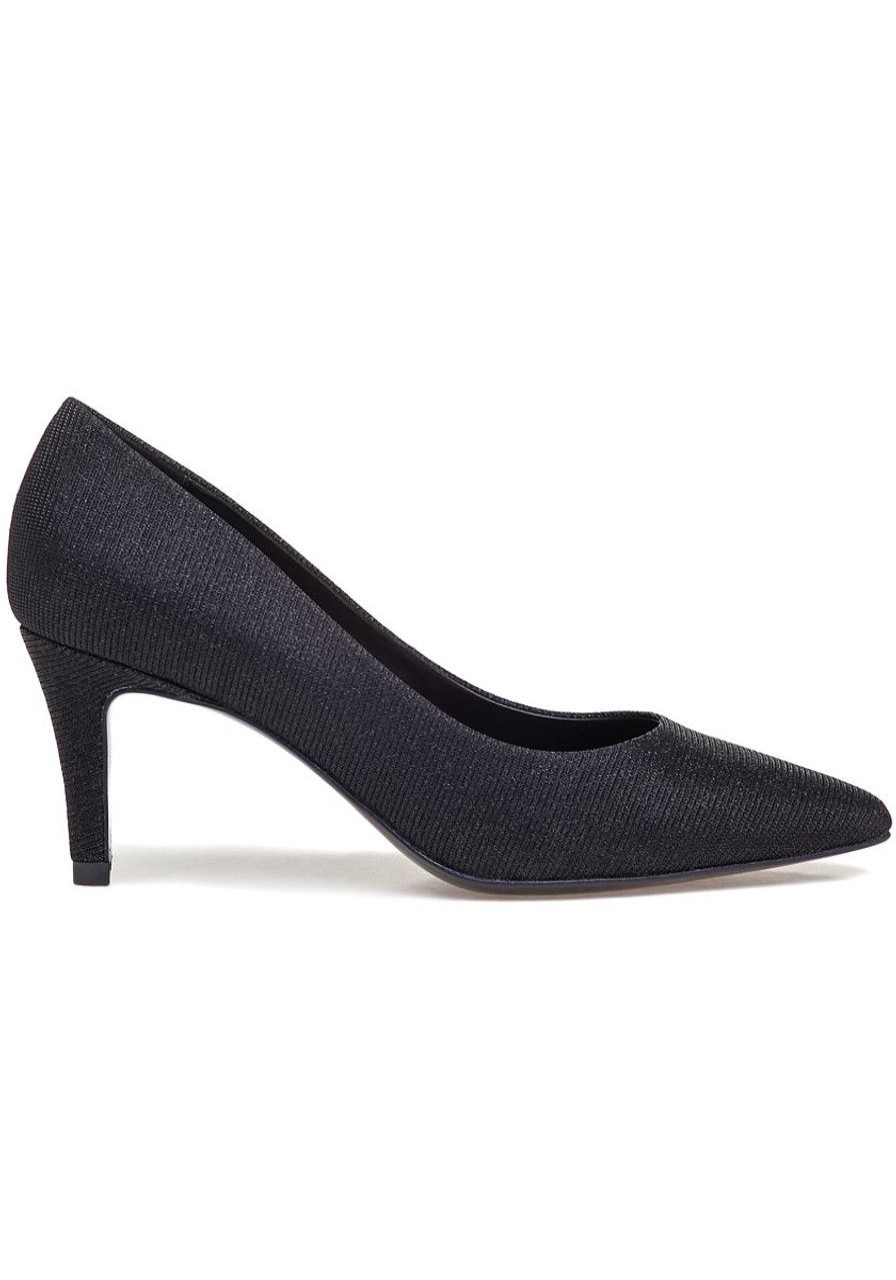 Women Jildor Pumps | Happy Black Glitter Pump